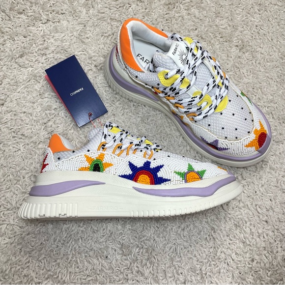 FARM Rio Shoes Nwt Farm Rio Sunset Beaded Platform Sneakers Size 75
